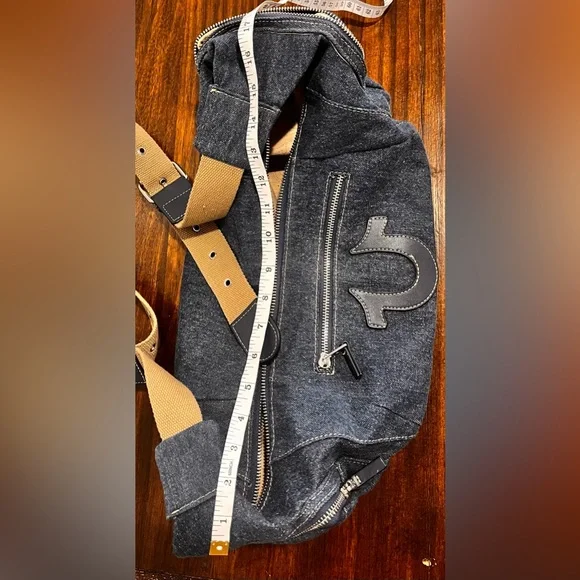 True Religion Denim Shoulder Bag Hobo Vintage style unisex Y2K slouch - Picture 15 of 15